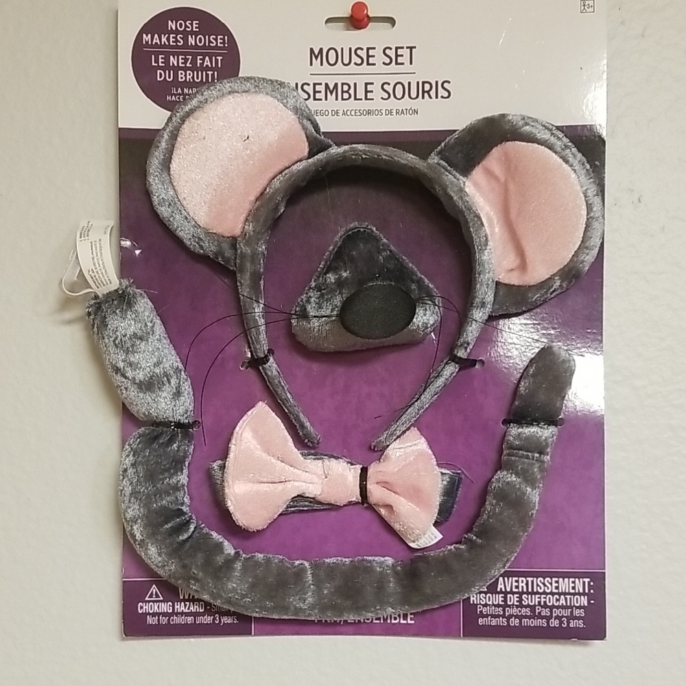 Gray and Pink Mouse Costume Set